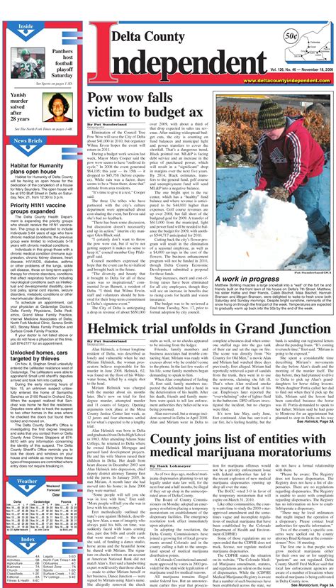 Read More. . Delta county independent